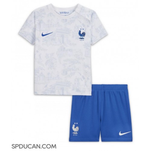 Dječji Nogometni Dres Francuska Gostujuci SP 2022 Kratak Rukav (+ Kratke hlače)